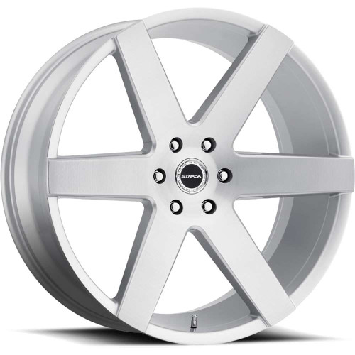 Strada Coda S60 Wheels Rims 26x10 5x5.5 (5x139.7) Brushed Face Silver 15 | S60653915BFS