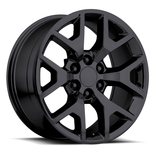 DOORBUSTER PRICING! - Factory Reproductions Fr 44 - Gmc Sierra Replica Wheels - Tbss Fitment Wheel 20x9 6x127 Gloss Black 27mm | 44090276002
