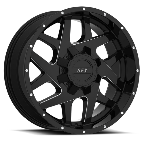 G-Fx Tr-Mesh2 Wheel 17x9 6x135 & 6x139.7 Gloss Black Milled 12mm | TM2 790-6009-12 GBM (2)