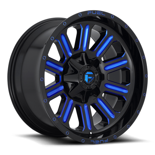 Fuel D646 Hardline Wheel 20x9 6x135 & 6x139.7 Gloss Black Milled With Blue Tint 2mm | D64620909849