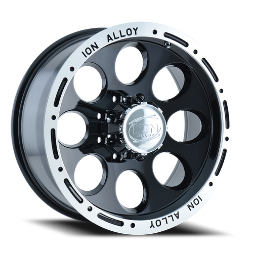 DOORBUSTER PRICING! - Ion 174 Wheel 15x10 6x139.7 Gloss Black Machined -38mm | 174-5183B