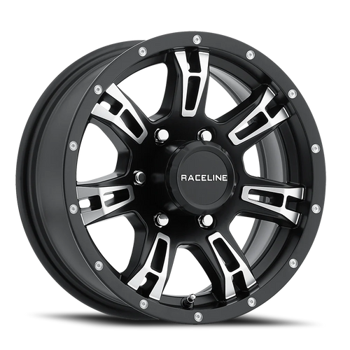 DOORBUSTER PRICING! - Raceline 840 Arsenal Wheel 15x6 6x139.7 Black Machined 0mm | 840-56060