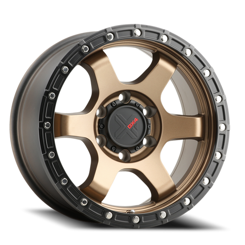 Dx4 Nitro Wheel 16x8 6x139.7 Bronze w/ Black Lip -10mm | X166803-10106FBBK