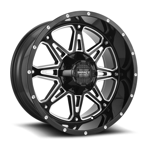 DOORBUSTER PRICING! - Impact Off-Road 810 Wheel 17x9 6x139.7 & 6x135 Gloss Black Milled 0mm | 810GB-79066-00