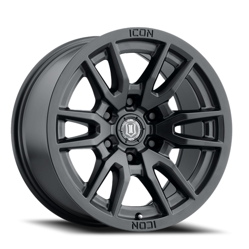 Icon Alloys Vector 6 Wheel 17x8.5 6x139.7 Satin Black 0mm | 2417858347SB
