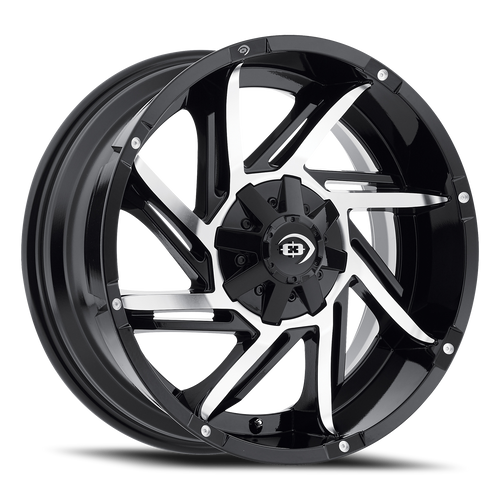 Vision Prowler 422 Wheel 18x9 6x139.7 Gloss Black Machined Face -12mm | 422Z8983GBMF-12