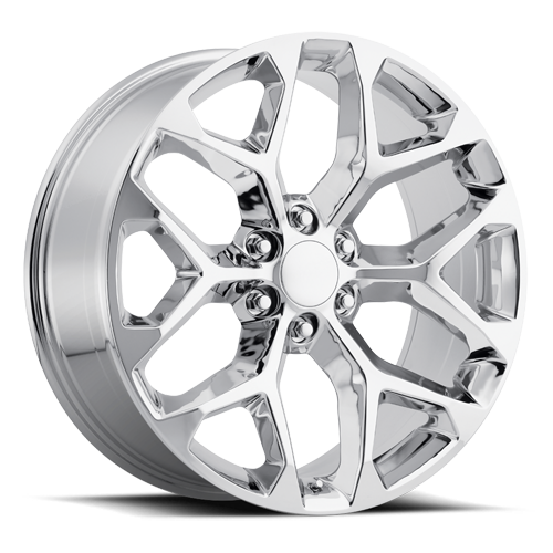 DOORBUSTER PRICING! - Factory Reproductions Fr 59 - Chevrolet Truck Snowflake Replica Wheels Wheel 22x9 6x139.7 Chrome 24mm | 59290246501
