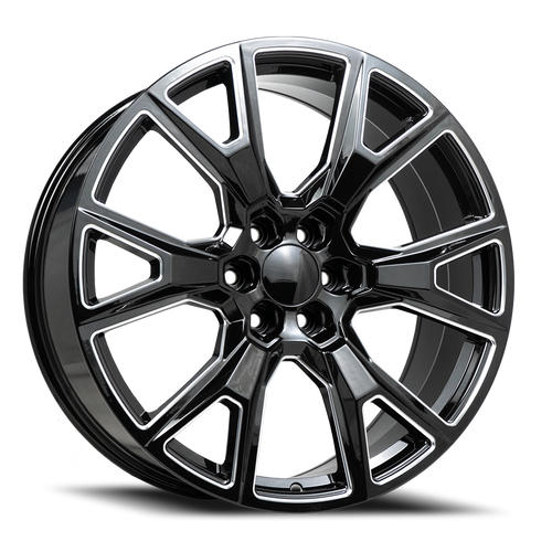 Replica C19 Wheel 24x10 6x139.7 Gloss Black Milled 31mm | REPC1924106139+31D-A1