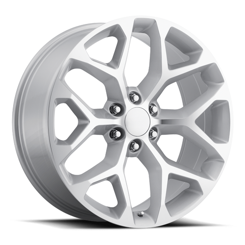 DOORBUSTER PRICING! - Factory Reproductions Fr 59 - Chevrolet Truck Snowflake Replica Wheels Wheel 26x10 6x139.7 Silver Machined Face 24mm - MINIMUM PURCHASE OF 4 WHEELS | 59610246509