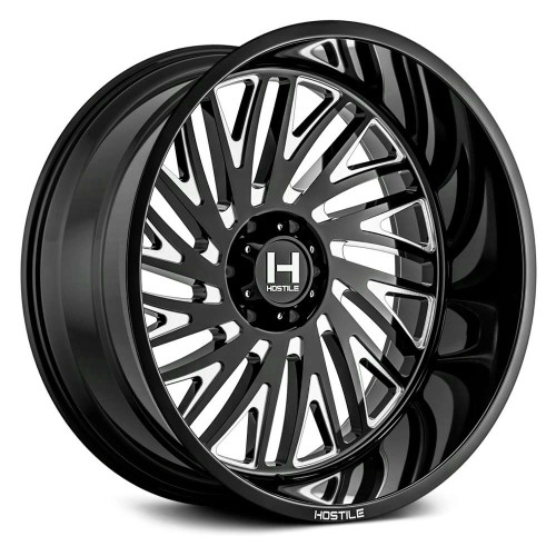 Hostile Syclone H131 Wheels Rims 20x9 8x170 Blade Cut Black 0mm | H131-2090817050B