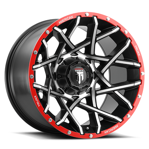 DOORBUSTER PRICING! - American Truxx At1901 Gridlock Wheel 20x12 8x180 Gloss Black Machined -44mm | AT1901-2278BML-44