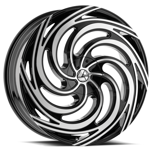 Azara Aza-519 Wheel 22x9.5 5x115 & 5x139.7 Gloss Black & Machined 15mm | AZA-519229551151397+15BM