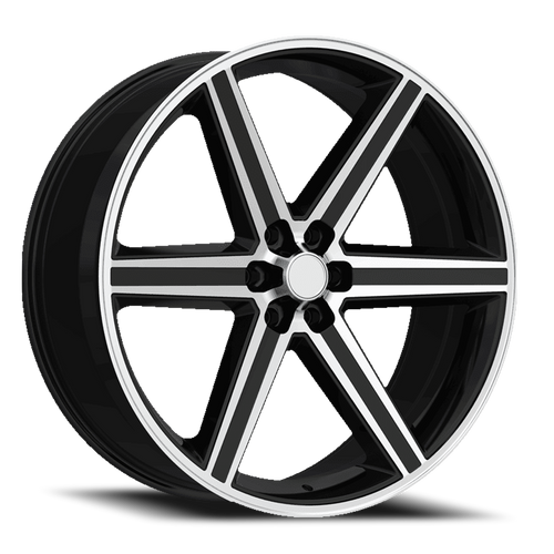 DOORBUSTER PRICING! - Replica 248 Wheel 22x9.5 5x120 Black Machined 10mm | REP248-22966B
