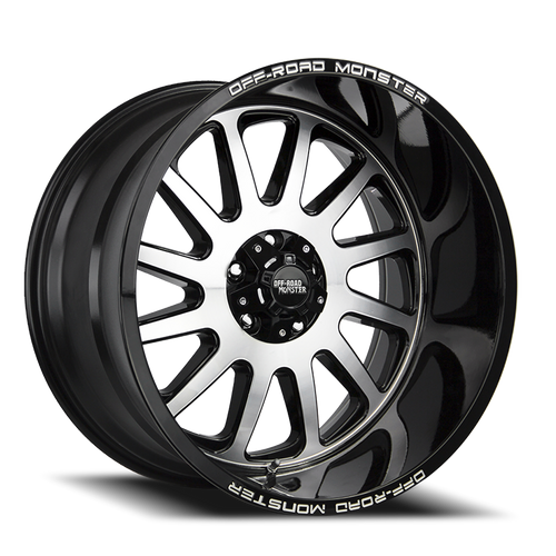 DOORBUSTER PRICING! - Off Road Monster M17 M17 Wheel 17x9 5x127 Gloss Black Machined 0mm | M17752700GBM
