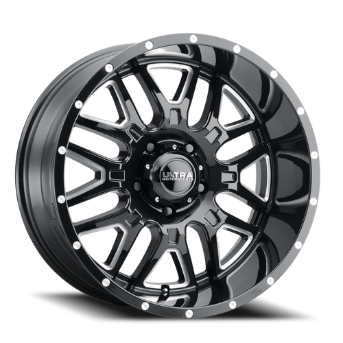 Ultra 203Bm Hunter Wheel 17x9 5x127 Gloss Black w/ Cnc Milled Accents 10mm | 203-7973BM+10