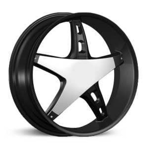 Velocity Vw930 Wheels Rims 26x9.5 5x115 5x120 Black Machined Face Line On Lip 13mm | VW930-26914MBL