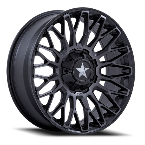 Msa Offroad M50 Clubber Atv Utv Wheel 14x7 4x137 & 4x156 Matte Black Machined With Double Dark Tint 10mm | MA050MT14704A10