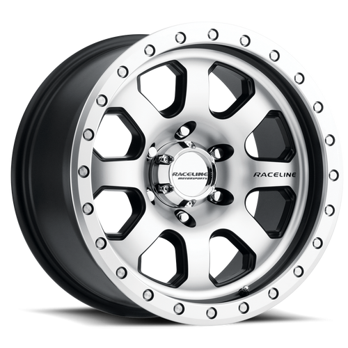 Raceline Avenger Wheels Rims 20x9 8x165.1 Machined W/ Clear Coat 0mm | 959MC-29080-00
