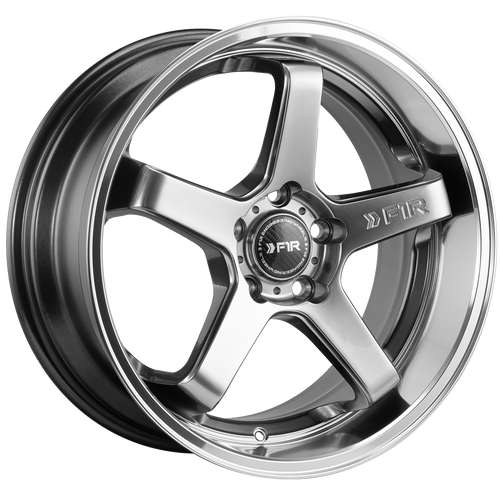 18x8.5 F1R Fc5 Hyper Black Polish Lip Rims Wheels 42mm 5x112 | FC518855112HB42