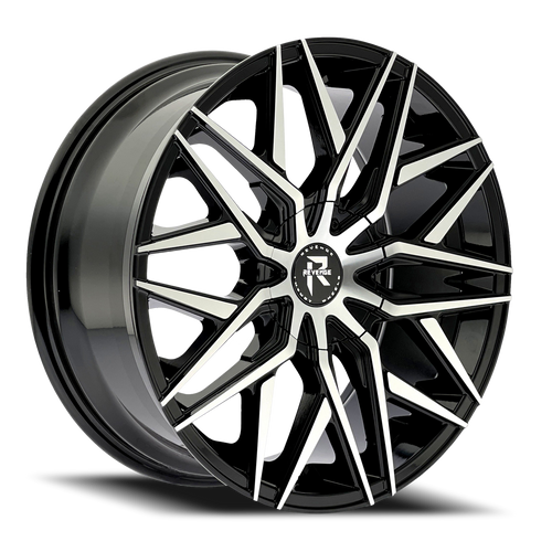 Revenge Rl104 Wheel 22x8.5 5x112 & 5x114.3 Black Machined 35mm | RL104-228551121143+35BM