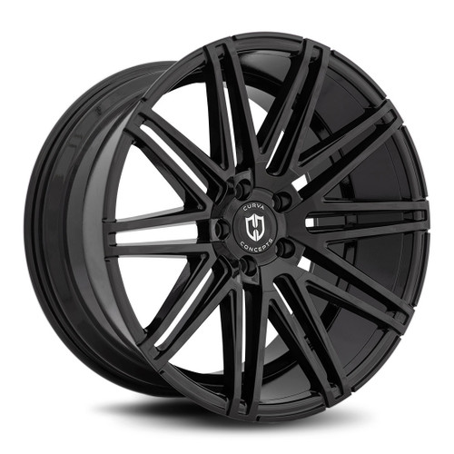 22x9 Curva Concepts C48 Black Custom Drilled Wheel Blanks Rims 28mm | C48-2290BLNK2872BLK