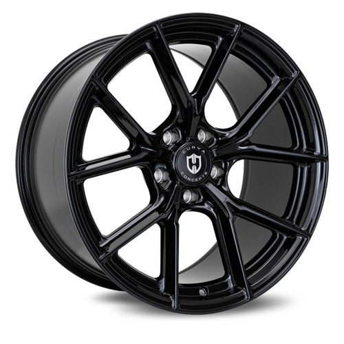 Curva Cff70 Wheels Rims 18x10.5 Blank Custom Drilled Gloss Black 20mm | CFF70-18105BLNK2066B