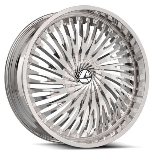 22x9.5 Azara Aza-526 Nano Chrome Rims Wheels 15mm 5x115 5x120 | AZA-52622953915NCR
