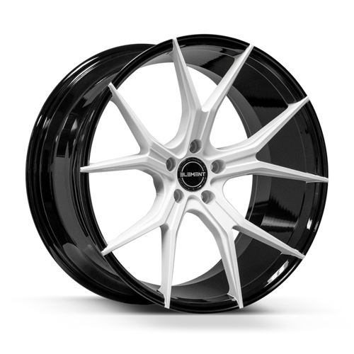 20x10 Element El1225 Black White Face Rims Wheels 40mm 5x112 | EL122520105112+40BLACK/WHITE