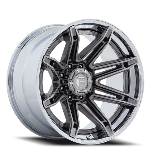 Fuel Fc401 Brawl Wheel 22x10 6x139.7 Platinum With Chrome Lip -18mm | FC401AP22106818N