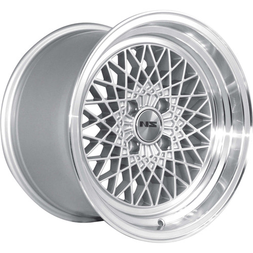 15x9.5 Ns Drift MDV2 Silver Machined Rims Wheels 25mm 4x100 | NS-MDV2159510+25SLP