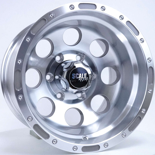 16x10 Scale 4x4 S52 Machined Rims Wheels -27mm 6x5.5 (6x139.7) | S52-6183-N27-MAC