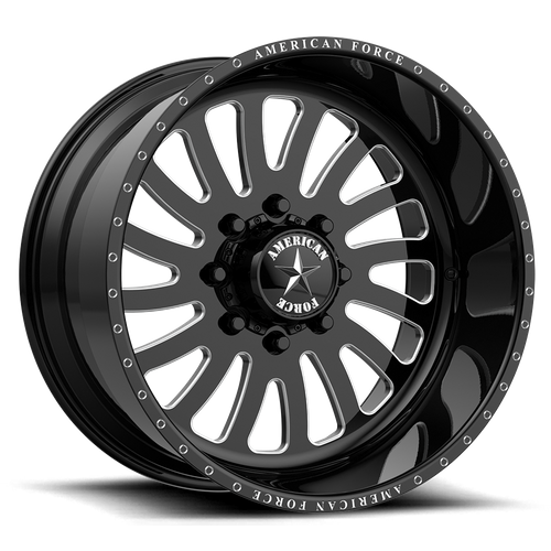 American Force Afw 74 Octane Ss Wheels Rims 24x11 8x165.1 Gloss Black Machined 0mm | AFTM74RD22-2-20
