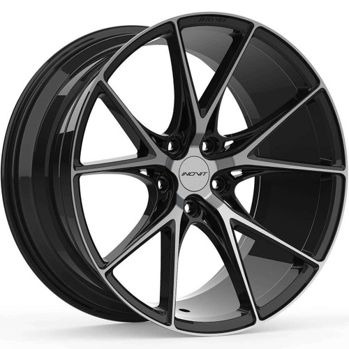 Inovit Speed Wheels Rims 18x8 5x108 Satin Black Machined W/ Dark Tint 40mm | 02318J5E40KMFTDTM1ANA