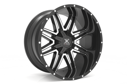 Karma Offroad K21 Wheels Rims 20x10 5x114.3 5x127 Black Machined -24mm | K21-200045 -24 BM