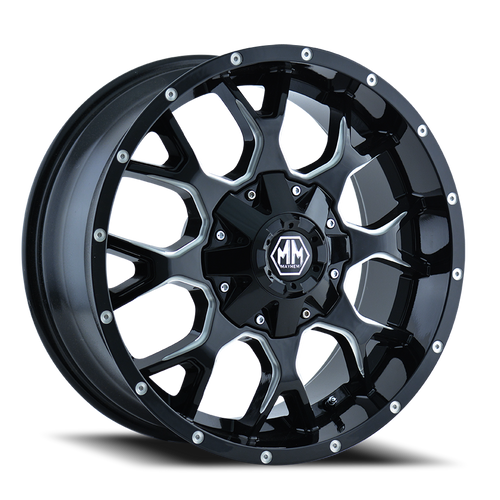 DOORBUSTER PRICING! - Mayhem Warrior Wheel 18x9 8x170 Gloss Black Milled -12mm | 8015-8970M