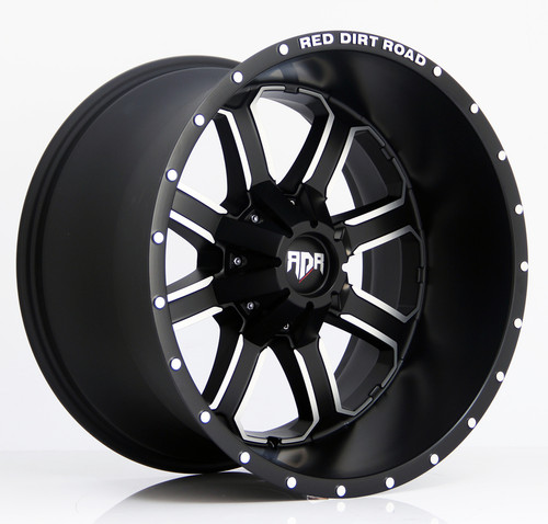Red Dirt Road Rd01 Wheels Rims 17x9 6x135 6x139.7 Matte Black Machined -12mm | RD01-7930-N12MM