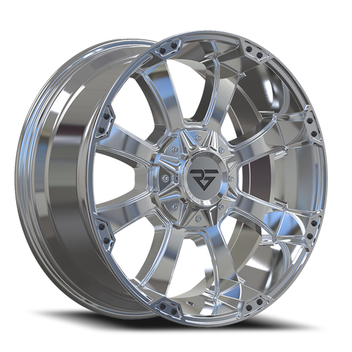 DOORBUSTER PRICING! - Rock Forged Ff44 Wheel 20x10 6x135 & 6x139.7 Chrome -19mm | FF44-201063539-19C