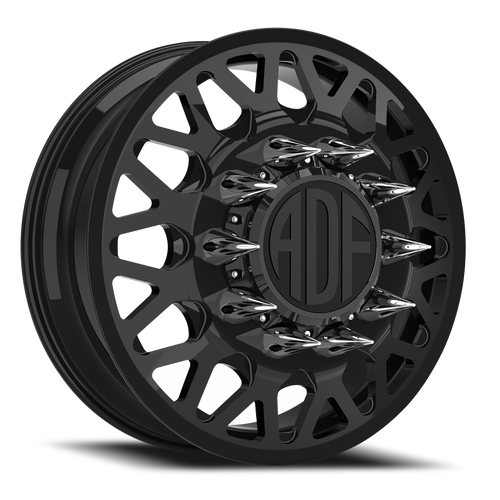 Adf Hot Shot Dually Wheel 22x8.25 8x200 Gloss Black 144mm - MINIMUM PURCHASE OF 4 WHEELS | D202GB228225+144