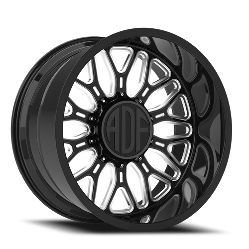 Adf Sportsman Dually Wheel 28x16 10x225 Gloss Black/Machined -101mm - MINIMUM PURCHASE OF 4 WHEELS | S301BM281627-101