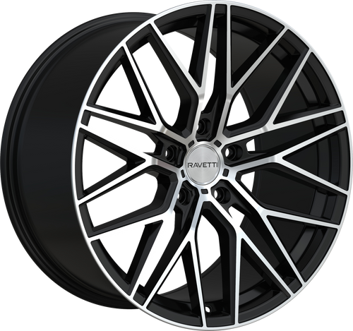Ravetti M16 Wheels Rims 20x9 5x114.3 Satin Black Machined 38mm | RAV-M16-2965FM