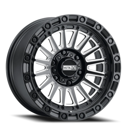 Metalfx Rogue Truck Wheel 17x8.5 6x139.7 Satin Black Contrast Cut 0mm | 78406