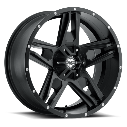 American Outlaw Lonestar Wheel 20x9 5x150 Satin Black 10mm | 124-2950B