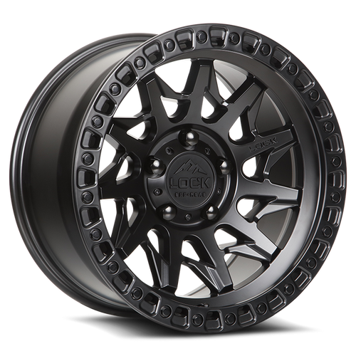 Lock Offroad Lunatic Wheel 18x9 6x139.7 Matte Black w/ Matte Black Ring 1mm|LUNATIC-8969MB1