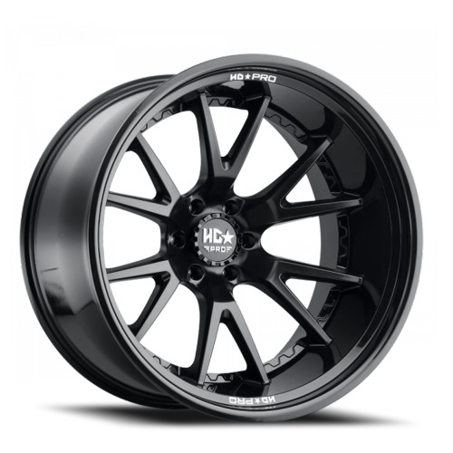 Luxxx Hd Lhd Pro 1 Wheels Rims 17x11 5x127 Matte Black W/ Gloss Black Lip -33mm | LHDPRO117115127-33D-A5