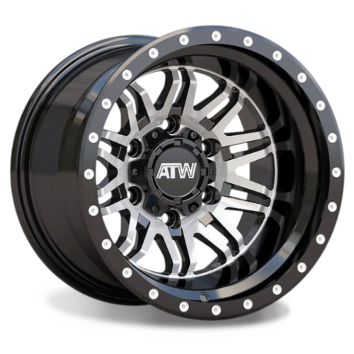Atw Patton Wheels Rims 15x10 6x139.7 Gloss Black Machined -44mm | PAT150359