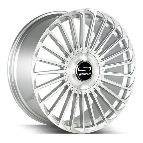 Strada Sf68 Martello Wheels Rims 20x8.5 5x112 5x115 Brushed Silver 30mm | SF6808550230BFS