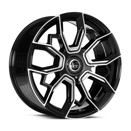 Vct Hurricane Wheels Rims 20x8.5 5x115 5x120 Black Machined 38mm | HUR ...