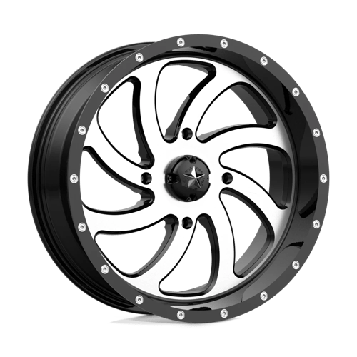 MSA Offroad UTV M36 Switch 18x7 Machine Black Wheels Rims 4x136 - 4x137 0 | M36-018737