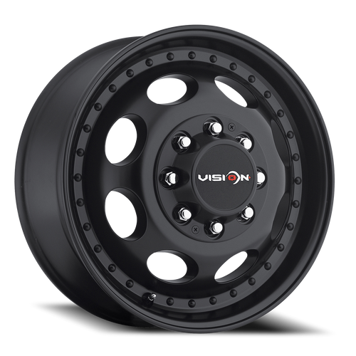 Vision Hauler 181 Dually Wheel 19.5x6.75 8x165.1 Matte Black 102 mm - MINIMUM PURCHASE OF 4 WHEELS | 181Z9681MBF124