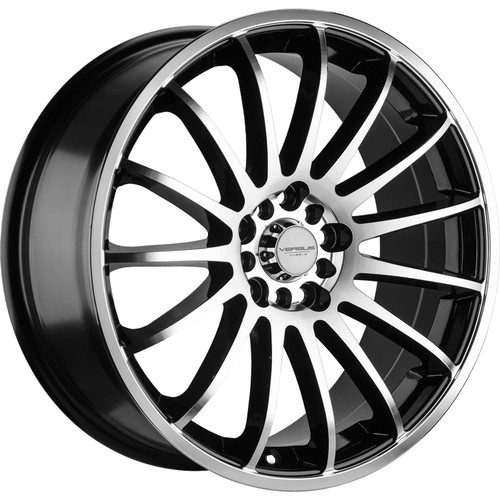Versus Racing Vs162 Wheels Rims 18x7.5 4x100 4x4.5 (4x114.3) Black Machined 40 | VS16218758H+40BMF